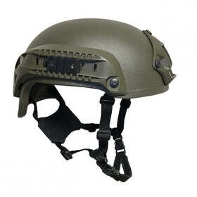 United Shield International Sprint Ballistic Helmet features a high side cut and x harness